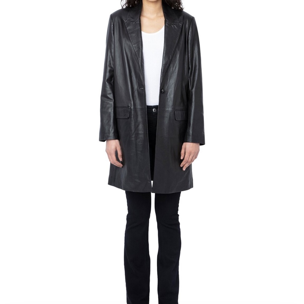 BRAND NEW Monarque Leather Coat Zadig & Voltaire